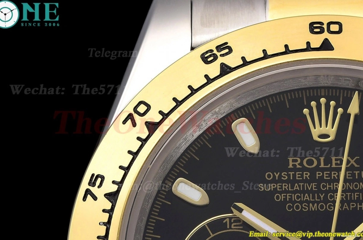 Dial SS GDF YG 40mm Daytona Black A3836 0403